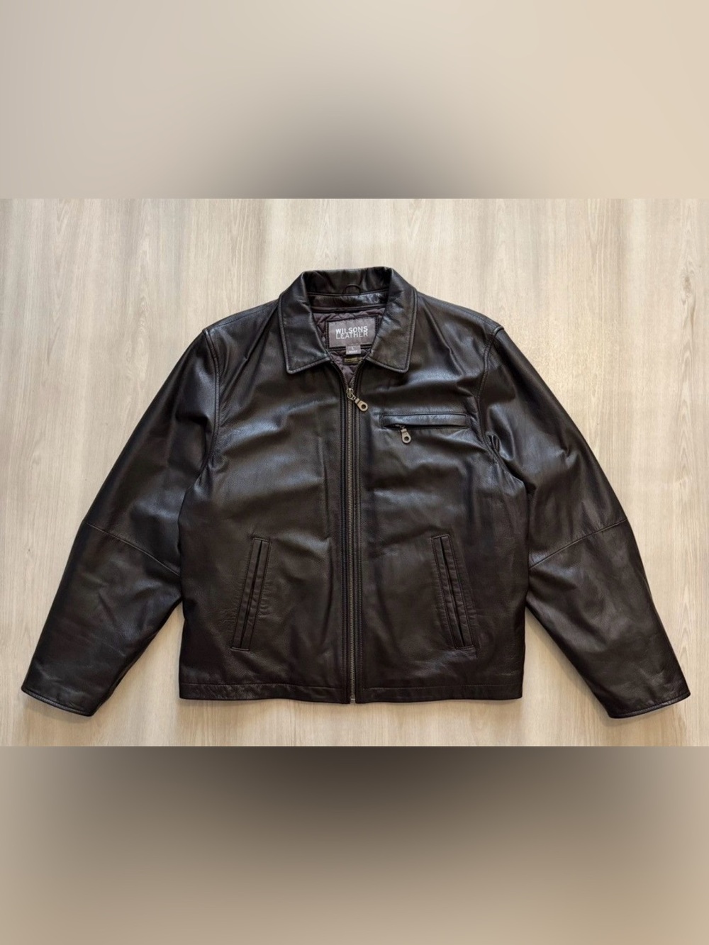 Vintage Wilsons Thinsulate Leather Bomber Jacket Lined Sz L